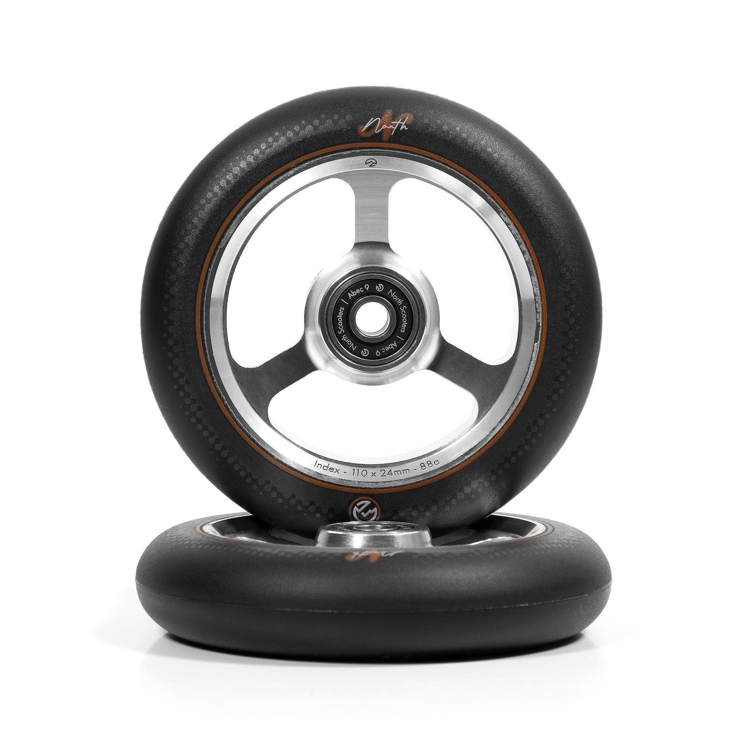 North Index Scooter Wheels 110mm x 24mm – Pair