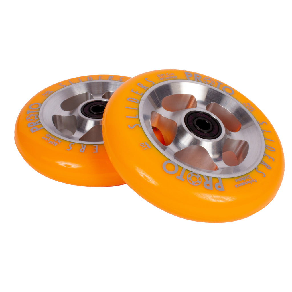 Proto StarBright Sliders 110mm (neon orange on raw)