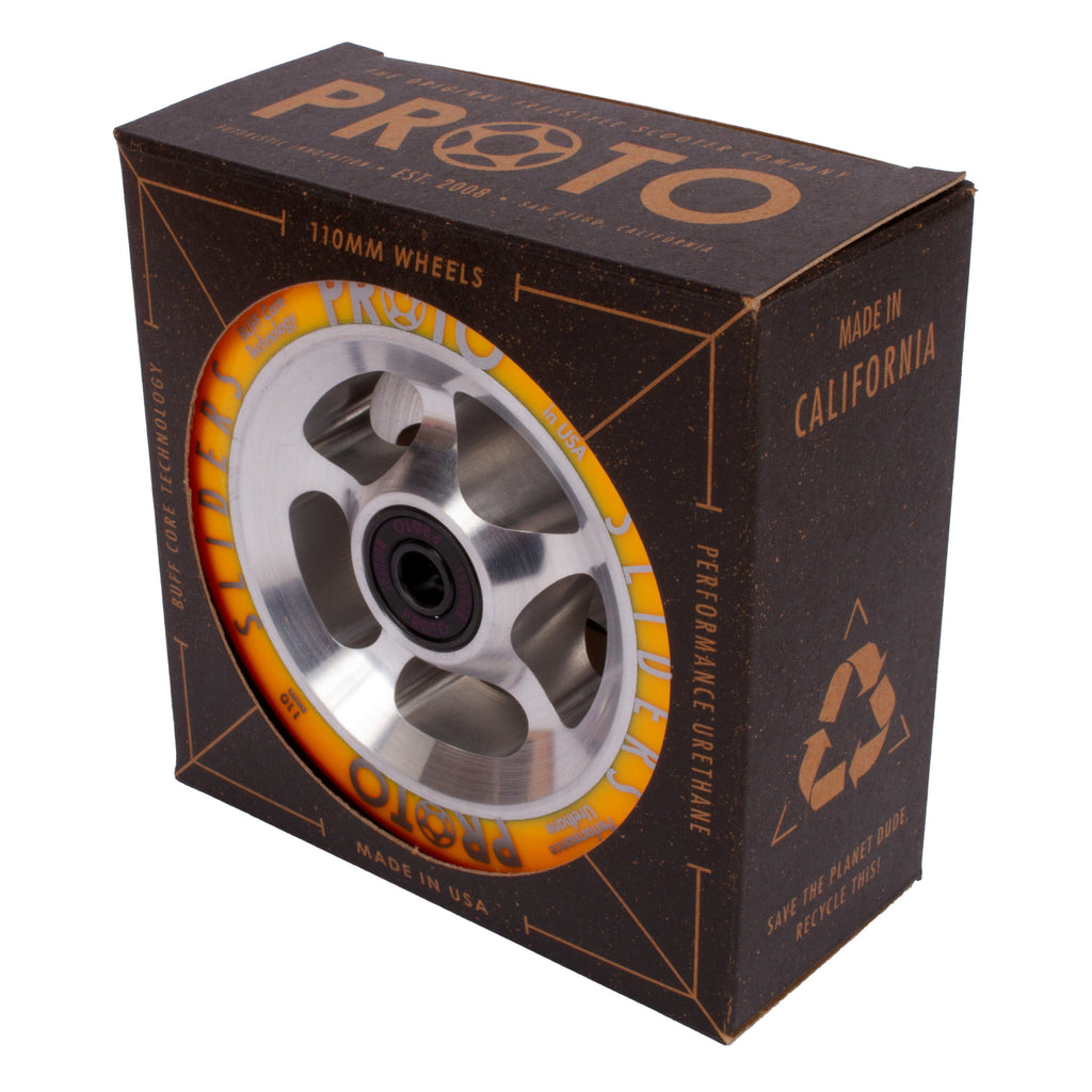 Proto StarBright Sliders 110mm (neon orange on raw)